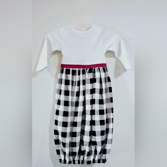 Infant Girls 0 to 3 months Christmas Panda print knight gown - Picture 3 of 3